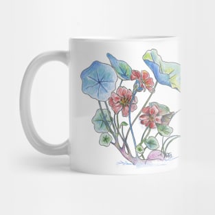 Nasturtium watercolor Mug